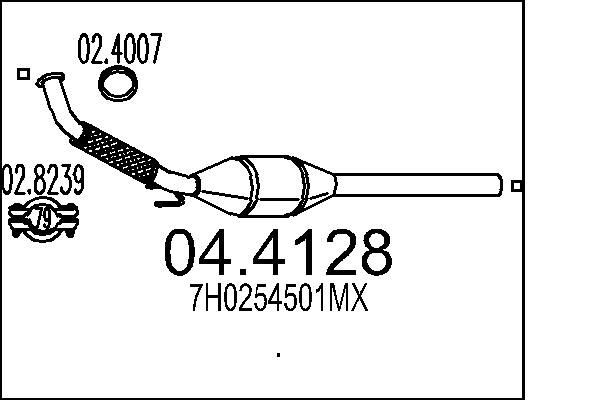 MTS Catalytic converter Article number: 04.4128 cheaply