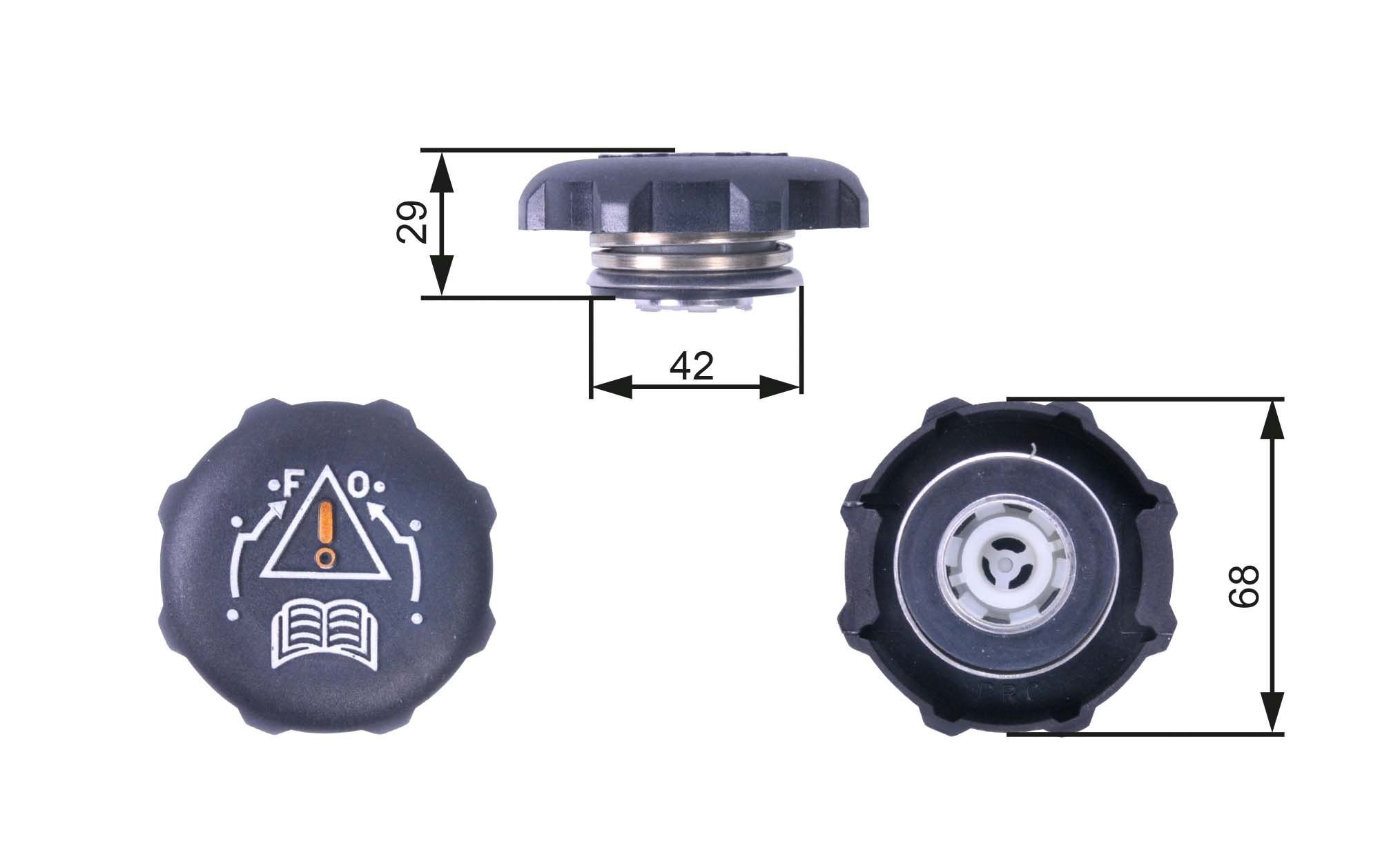 GATES Expansion tank cap Article number: RC239 cheaply