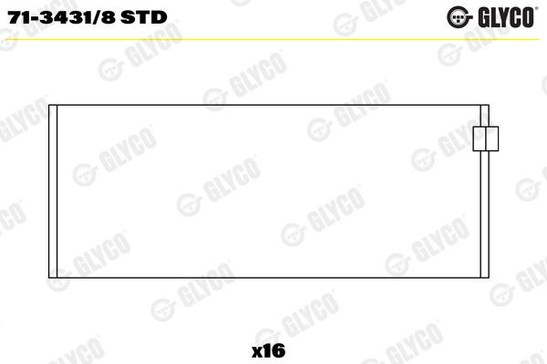 GLYCO Big End Bearings Article number: 71-3431/8 STD cheaply