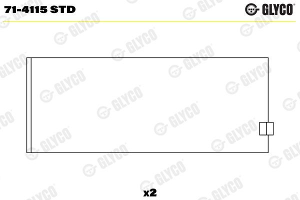 GLYCO Big End Bearings Article number: 71-4115 STD cheaply