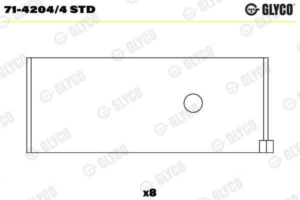 GLYCO Big End Bearings Article number: 71-4204/4 STD cheaply