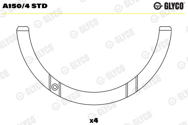 GLYCO Distanceskive, krumtapaksel Varenummer: A150/4 STD billige