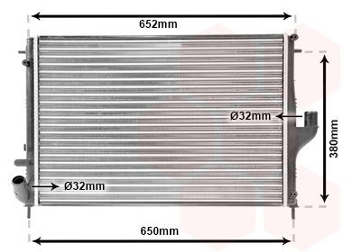 VAN WEZEL Radiaator, mootorijahutus Artikli number: 43002478 soodsalt
