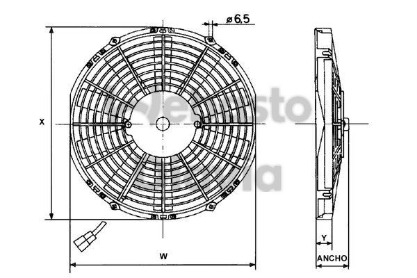 WEBASTO Ventilator, motorkøling Varenummer: 62080048S1A billige