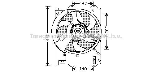 PRASCO Fan, radiator Article number: AU7501 cheaply