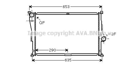 PRASCO Engine radiator Article number: BW2335 cheaply
