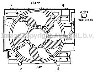 PRASCO Fan, radiator Article number: BW7536 cheaply