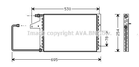 PRASCO Air conditioning condenser Article number: CN5098 cheaply