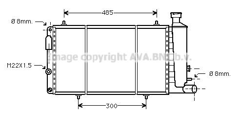 PRASCO Engine radiator Article number: CNA2034 cheaply