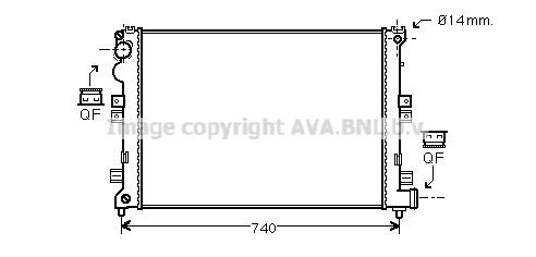 PRASCO Engine radiator Article number: CNA2208 cheaply