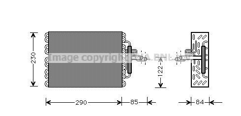 PRASCO Air conditioning evaporator Article number: CNV016 cheaply