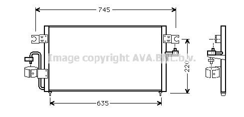 PRASCO Air conditioning condenser Article number: DN5178 cheaply