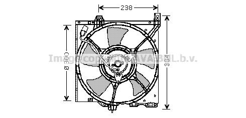 PRASCO Fan, radiator Article number: DN7501 cheaply