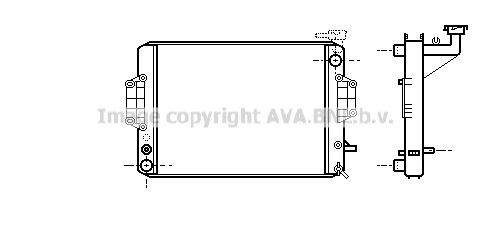 PRASCO Engine radiator Article number: DU2022 cheaply
