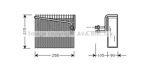 PRASCO Air conditioning evaporator Article number: FTV072 cheaply
