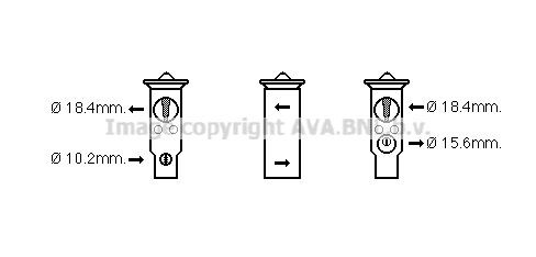 PRASCO AC expansion valve Article number: HD1254 cheaply