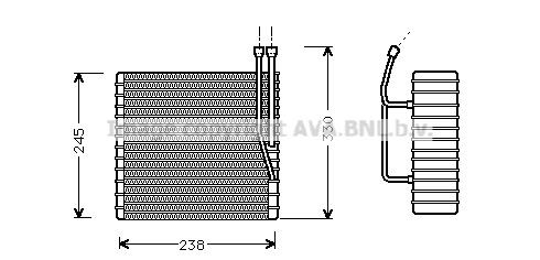 PRASCO Air conditioning evaporator Article number: JEV012 cheaply