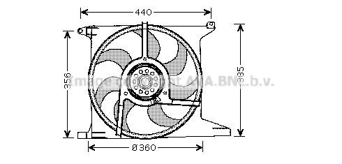 PRASCO Fan, radiator Article number: OL7512 cheaply