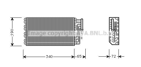 PRASCO Air conditioning evaporator Article number: OLV088 cheaply
