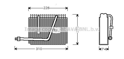 PRASCO Air conditioning evaporator Article number: OLV320 cheaply
