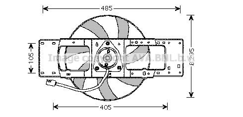 PRASCO Fan, radiator Article number: RT7528 cheaply