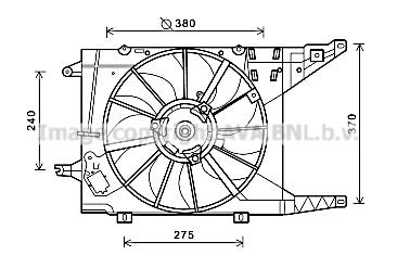 PRASCO Fan, radiator Article number: RT7549 cheaply