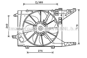 PRASCO Fan, radiator Article number: RT7550 cheaply