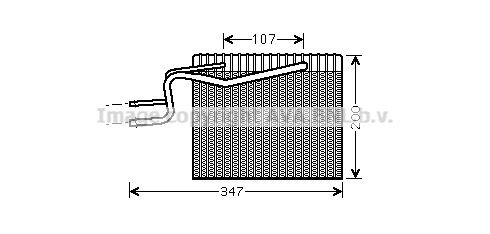 PRASCO Air conditioning evaporator Article number: RTV365 cheaply