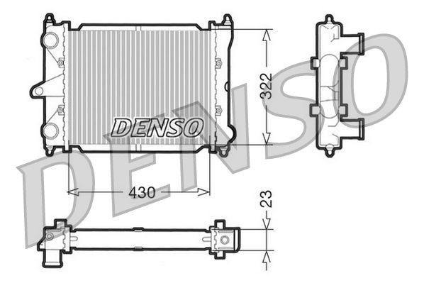 DENSO Engine radiator Article number: DRM32033 cheaply