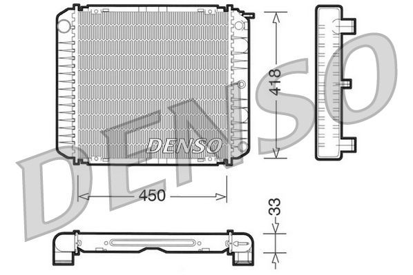 DENSO Engine radiator Article number: DRM33004 cheaply