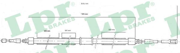 LPR Hand brake cable Article number: C0039B cheaply