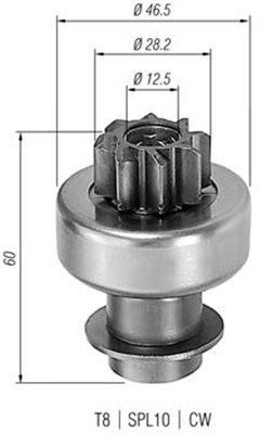 MAGNETI MARELLI 940113020170 Pinion, starter SWIFT 1.3 GTi/GXi 101 PS Petrol 1989