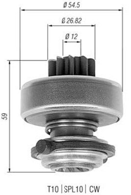 MAGNETI MARELLI 940113020323 Piñón, arrancador ORION 1.6 D 54 CV Gasóleo 1986