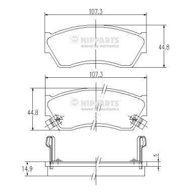 NIPPARTS Brake pad set Article number: J3608005 cheaply