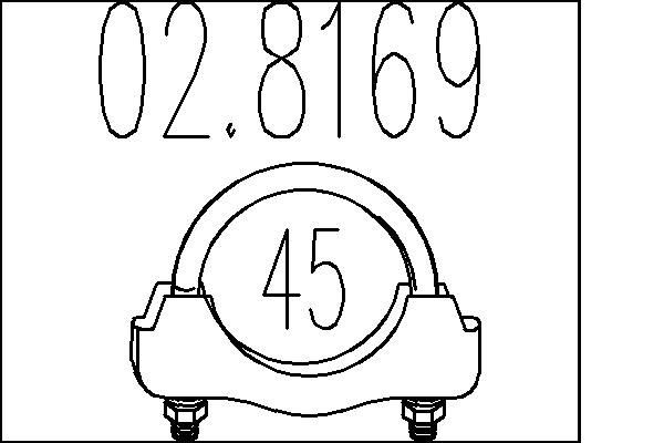 MTS Exhaust clamp Article number: 02.8169 cheaply