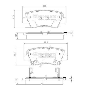 NIPPARTS Brake pad set Article number: N3610519 cheaply