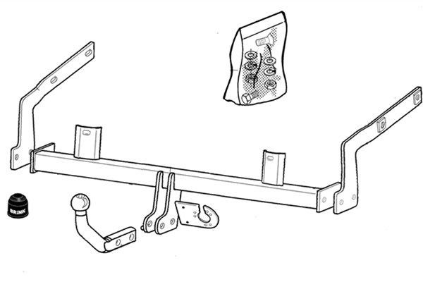 BRINK Trailer Hitch Article number: 335200 cheaply
