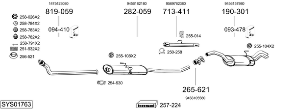 BOSAL Kesksummuti Artikli number: 200-227 soodsalt