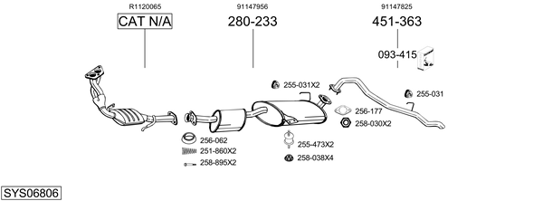 BOSAL Middle silencer Article number: 284-427 cheaply