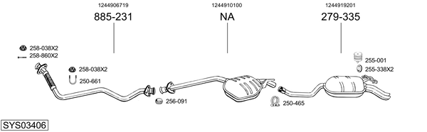 BOSAL Išleidimo kolektorius prekės numeris: 931-715 nebrangu
