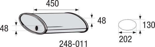 BOSAL Mellanljussdämpare, universal Artikelnummer: 248-011 billigt