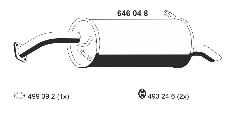 ERNST Rear silencer Article number: 646048 cheaply