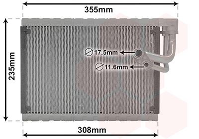 VAN WEZEL Air conditioning evaporator Article number: 0300V326 cheaply