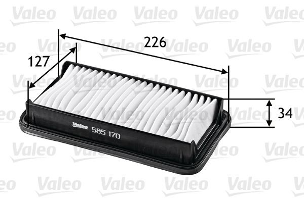 VALEO Air filter Article number: 585170 cheaply