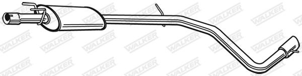WALKER Middle silencer Article number: 23923 cheaply