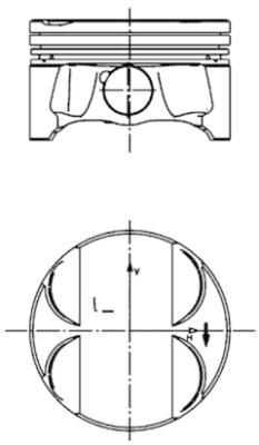 KOLBENSCHMIDT Piston Article number: 40395600 cheaply