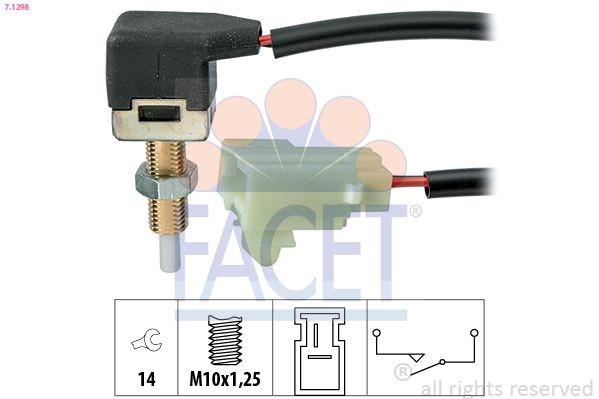 FACET 7.1298 Switch, clutch control (cruise control) CEE'D 1.6 CRDi 128 128 PS Diesel 2012