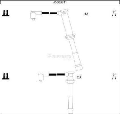 NIPPARTS Ignition Cable Kit Article number: J5383011 cheaply