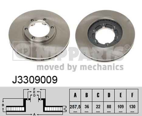 NIPPARTS Brake disc Article number: J3309009 cheaply