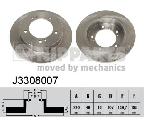 NIPPARTS Brake disc Article number: J3308007 cheaply